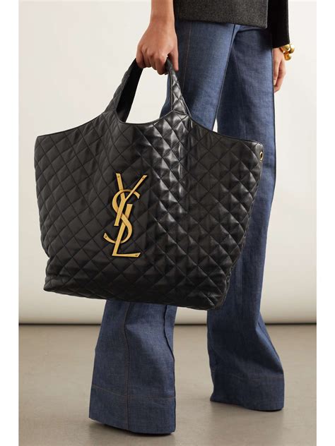 ysl wuilted tote|yves saint laurent shopping tote.